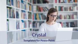  Presentation with study - Audience pleasing slides consisting of female student study in library backdrop and a lemonade colored foreground