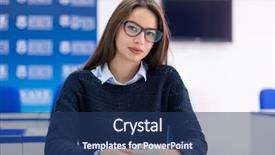  Presentation with student - Cool new presentation with female student using a mobile backdrop and a  colored foreground