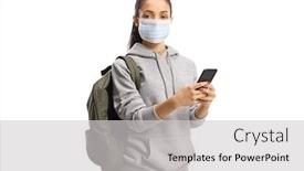  Presentation with medical student - Beautiful slides featuring female-student-with-a-medical backdrop and a light gray colored foreground