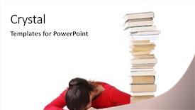  Presentation with learning difficulties - Cool new slide deck with female student with learning difficulties backdrop and a white colored foreground