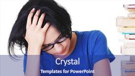  Presentation with learning difficulties - Presentation theme enhanced with female student with learning difficulties background and a ocean colored foreground