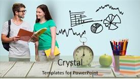  Presentation with digital book - Presentation consisting of female students with book background and a  colored foreground