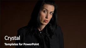  Presentation with face expression recognition - Cool new presentation theme with female studio shot with facial backdrop and a  colored foreground