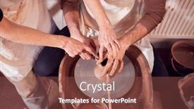  Presentation with helping man - Presentation design with female-teacher-helping-man-sitting background and a tawny brown colored foreground