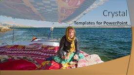  Presentation with snack - Beautiful presentation featuring female-tourist-eating-snack-during backdrop and a light blue colored foreground