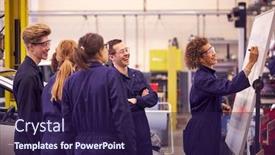  Presentation with apprenticeship - PPT theme enhanced with female-tutor-by-whiteboard background and a wine colored foreground