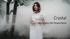  Presentation with misty - Slide deck with female victim in white dress background and a light gray colored foreground