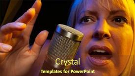  Presentation with lighting - Slide set consisting of female-vocalist-under-gelled-lighting background and a  colored foreground