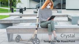  Presentation with face masks - Audience pleasing slide deck consisting of female-wearing-masks-working-over backdrop and a light gray colored foreground