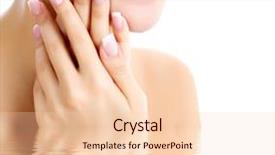  Presentation with clear - Presentation theme featuring female with fresh clear skin background and a lemonade colored foreground