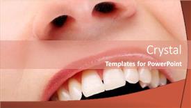  Presentation with mouth - Slides with female-with-healthy-mouth background and a coral colored foreground