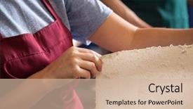  Presentation with pulp paper industry - Audience pleasing PPT theme consisting of female worker checking paper backdrop and a soft green colored foreground