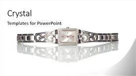  Presentation with diamonds - Amazing presentation having female wrist watch with diamonds backdrop and a white colored foreground