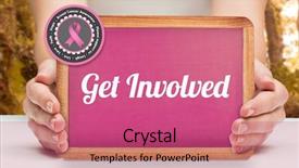  Presentation with females - Presentation theme enhanced with females hands showing pink board background and a coral colored foreground
