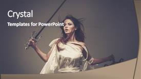  Presentation with justice goddess - PPT layouts having femida goddess of justice background and a dark gray colored foreground