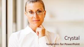  Presentation with advisor to senior clients - Presentation design having doctor explaining model to senior patient suffering from shoulde background and a gray colored foreground