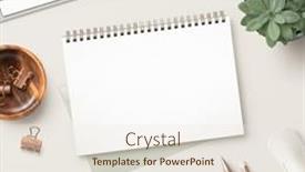  Presentation with social work - Presentation consisting of feminine-desk-or-work-space background and a sky blue colored foreground