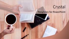  Presentation with feminine - Cool new theme with feminine hands holding a book backdrop and a lemonade colored foreground