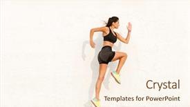  Presentation with time is running out - Colorful presentation enhanced with feminine health - full length image of young backdrop and a cream colored foreground