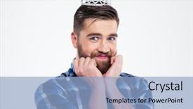  Presentation with feminine - Beautiful PPT theme featuring feminine man in queen crown backdrop and a light blue colored foreground