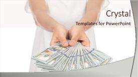  Presentation with hand cute dolls and toy - Amazing slides having feminine usa - hand with dollars isolated backdrop and a lemonade colored foreground