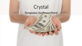  Presentation with hand cute dolls and toy - Slide set with feminine usa - hand with dollars isolated background and a lemonade colored foreground