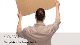  Presentation with human rights - Theme having feminism-and-human-rights-concept background and a coral colored foreground