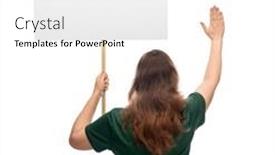  Presentation with feminism - Slide set consisting of feminism-and-human-rights-concept background and a white colored foreground