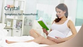  Presentation with pregnant woman - Beautiful presentation theme featuring femme enceinte - photo of happy pregnant woman backdrop and a  colored foreground