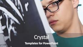  Presentation with spine - Colorful slides enhanced with femur - male doctor looking backdrop and a dark gray colored foreground