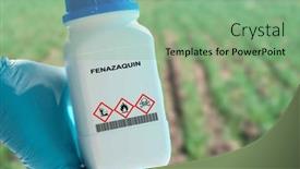  Presentation with pesticide - Presentation with fenazaquin-a-pesticide-used background and a seafoam green colored foreground