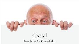  Presentation with blank - PPT theme with fence - senior peeps over top background and a white colored foreground