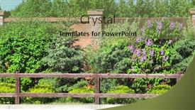  Presentation with border - Colorful presentation design enhanced with fence-and-decorative-border backdrop and a tawny brown colored foreground