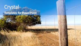  Presentation with rural australia - Cool new presentation theme with fence and tree in rural backdrop and a  colored foreground