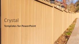  Presentation with privacy - Slides having fence-built-from-wood-outdoor background and a yellow colored foreground