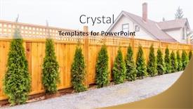  Presentation with privacy - Beautiful slide deck featuring fence-built-from-wood-outdoor backdrop and a pink colored foreground