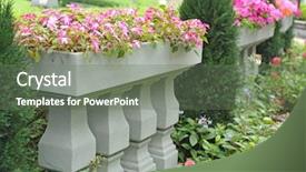  Presentation with eden - Slide deck with fence in a beautiful garden background and a gray colored foreground