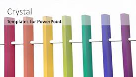  Presentation with colorful - Presentation theme consisting of fence-in-the-form background and a white colored foreground