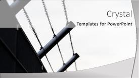  Presentation with barbed wire fence prison concept - Presentation consisting of fence-with-barbed-wire background and a white colored foreground