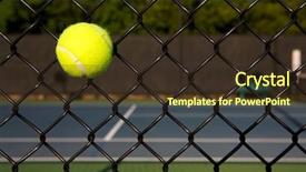  Presentation with court - Slide deck enhanced with fence with the court beyond background and a  colored foreground