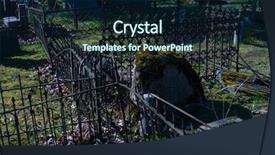  Presentation with old jewish cemetery religious - Slide set with fences and graves at old background and a wine colored foreground