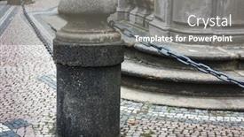  Presentation with chains - PPT layouts consisting of fencing-of-sidewalk-in-form background and a gray colored foreground