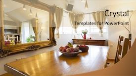  Presentation with dining - Theme enhanced with feng - classic dining room background and a lemonade colored foreground