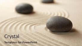  Presentation with zen - Slide set featuring feng - japanese zen garden pebbles background and a soft green colored foreground