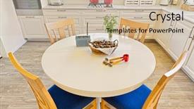  Presentation with kitchen design - Beautiful slides featuring feng - modern kitchen interior design backdrop and a soft green colored foreground