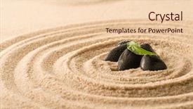  Presentation with zen stones - PPT theme consisting of feng shui - spa still nature zen stones background and a lemonade colored foreground