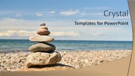  Presentation with feng shui - Cool new PPT theme with feng-shui-and-zen-concept backdrop and a light blue colored foreground