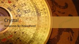  Presentation with feng shui - Presentation theme with feng shui compass background and a gold colored foreground