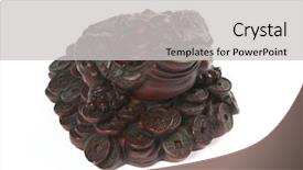  Presentation with prosperity - Cool new presentation design with feng shui frog - symbol of prosperity and good backdrop and a light gray colored foreground