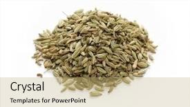  Presentation with seeds - Beautiful presentation theme featuring fennel seeds indian spice backdrop and a yellow colored foreground